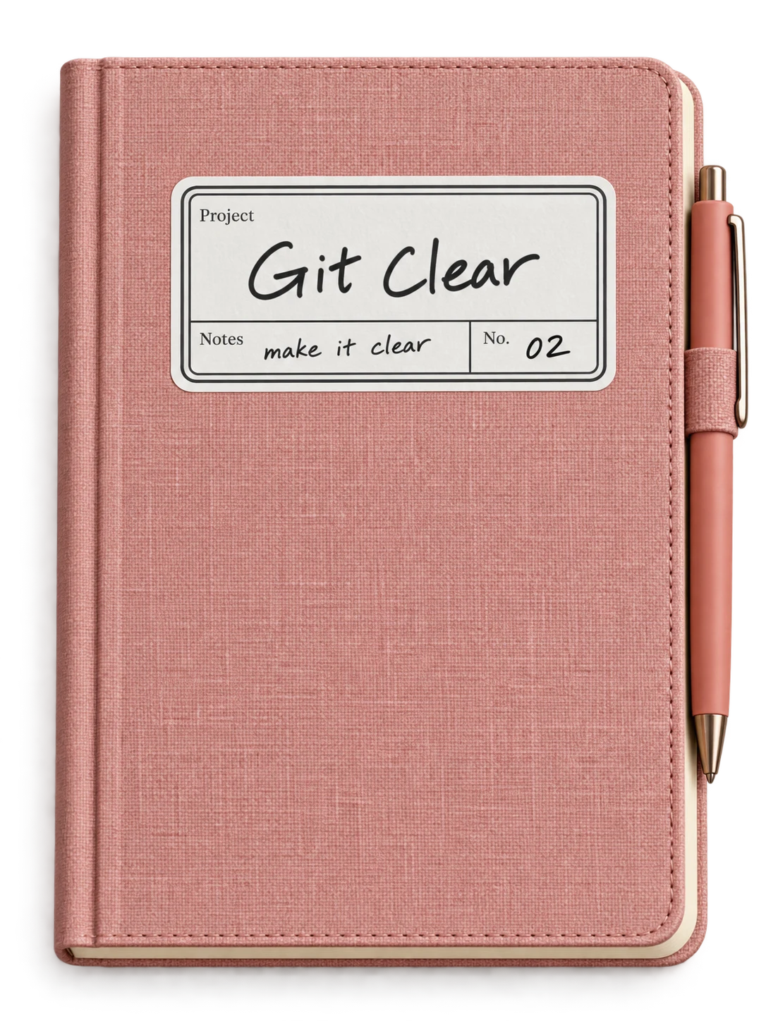 粉色 Git Clear 项目笔记本